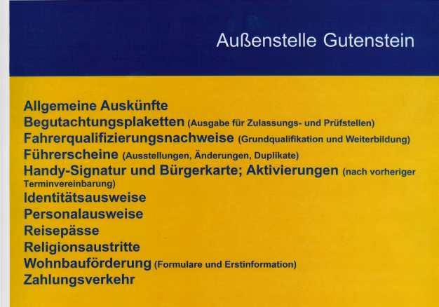 Bürgerbüro BH Außenstelle Gutenstein