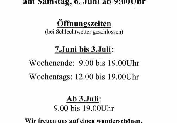 Eröffnung Badesaison 2026
