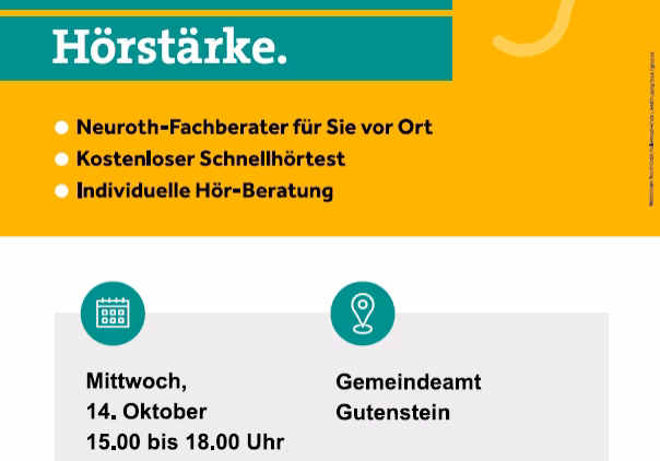 Gratis-Hörtest im Gemeindeamt 20.08.26