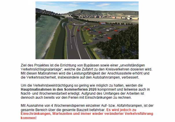 Information Straßenbauarbeiten April - Sept2026