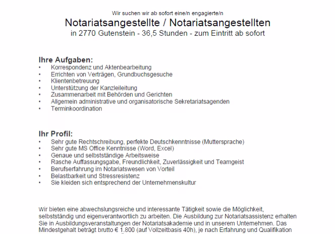 STellenausschreibung Notar 09.06.26 STellenausschreibung Notar 09.06.26