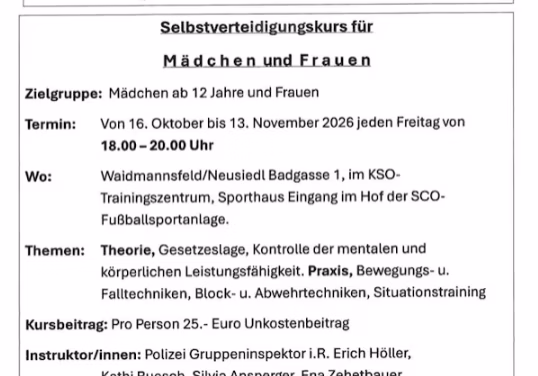 Selbstverteidigungskurs